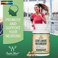Load image into Gallery viewer, Lions Mane Mushroom Capsules (Two Month Supply - 120 Count) Vegan Supplement - N
