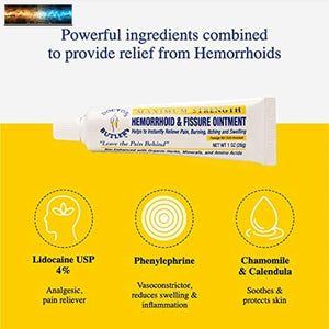 Doctor Butler's Hemorrhoid & Fissure Ointment - Hemorrhoid Treatment with Lidoca