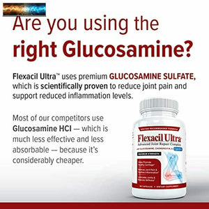 Flexacil Ultra - Maximum Strength Joint Pain Relief Supplement (3 Bottles) | Glu