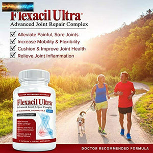 Flexacil Ultra - Maximum Strength Joint Pain Relief Supplement (3 Bottles) | Glu