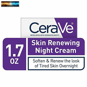 CeraVe Skin Renewing Night Cream | Niacinamide, Peptide Complex, and Hyaluronic