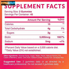 Cargar imagen en el visor de la galería, Havasu Nutrition High Potency Biotin Gummies - Natural Hair, Skin, Nail &amp; Metabo
