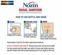 이미지를 갤러리 뷰어에 로드 , Nozin Nasal Sanitizer Antiseptic 12mL Bottle | Kills 99.99% of Germs | Lasts
