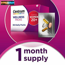 Load image into Gallery viewer, Centrum Wellness Packs Daily Vitamins for Women in Their 20s, Women&#39;s Vitamins w
