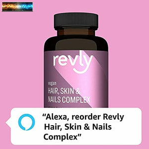 Brand - Revly Vegan Hair, Skin, & Nails Complex with Biotin 2000 mcg, 90 Capsul