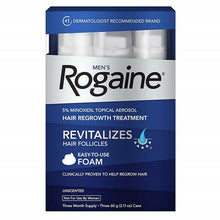 將圖片載入圖庫檢視器 Rogaine 5% Minoxidil Mousse - Homme Cheveux Perte &amp; Repousse Topique Soin 3 Mois
