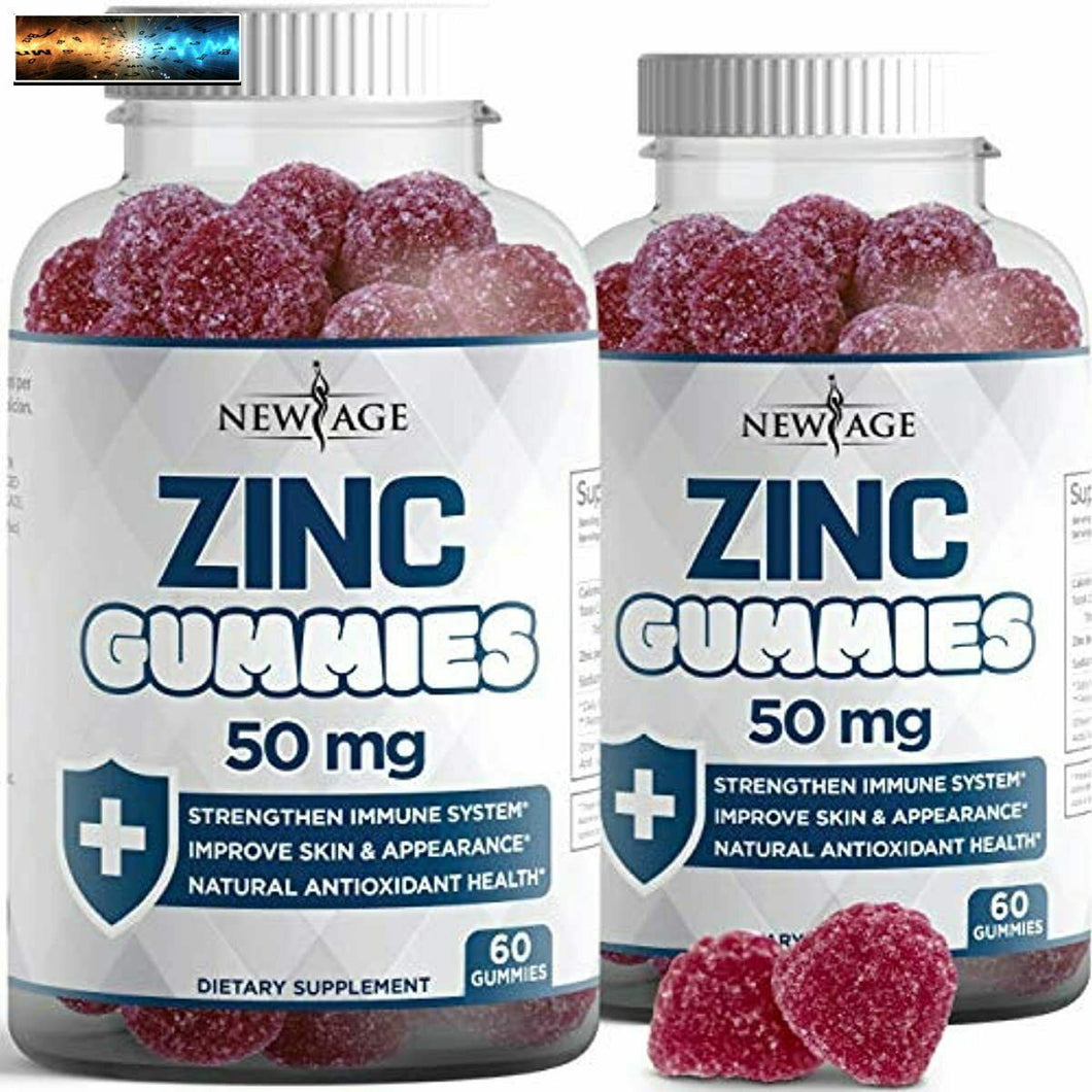 Zink Gummies - 2 Pack - Hohe Potenz Immune Booster Zink Ergänzung, Immune Defe