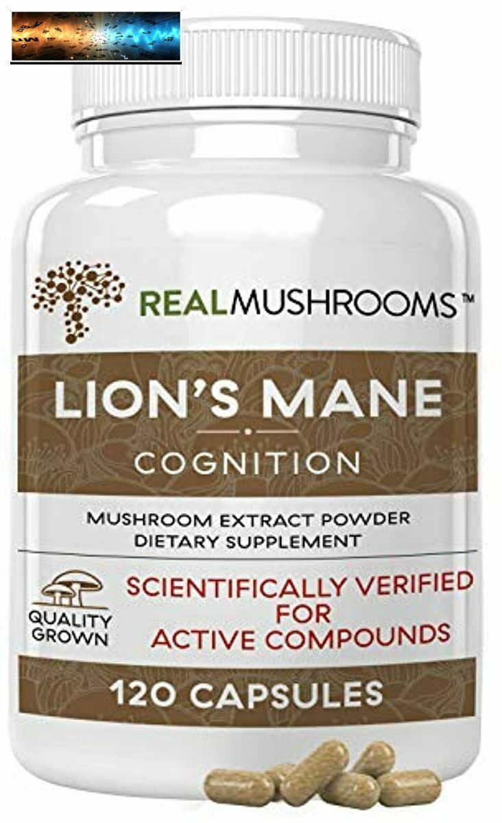 Lions Mane Mushroom Cognition Capsules (120 Capsules) Powder