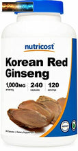 將圖片載入圖庫檢視器 Nutricost Coréen Ginseng 500mg, 240 Capsules - 1000mg Extra Force Portion Siz
