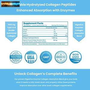 Collagene Peptidi Polvere - Aumenta Assorbimento, Doppio Idrolizzato, Erba Fed ,