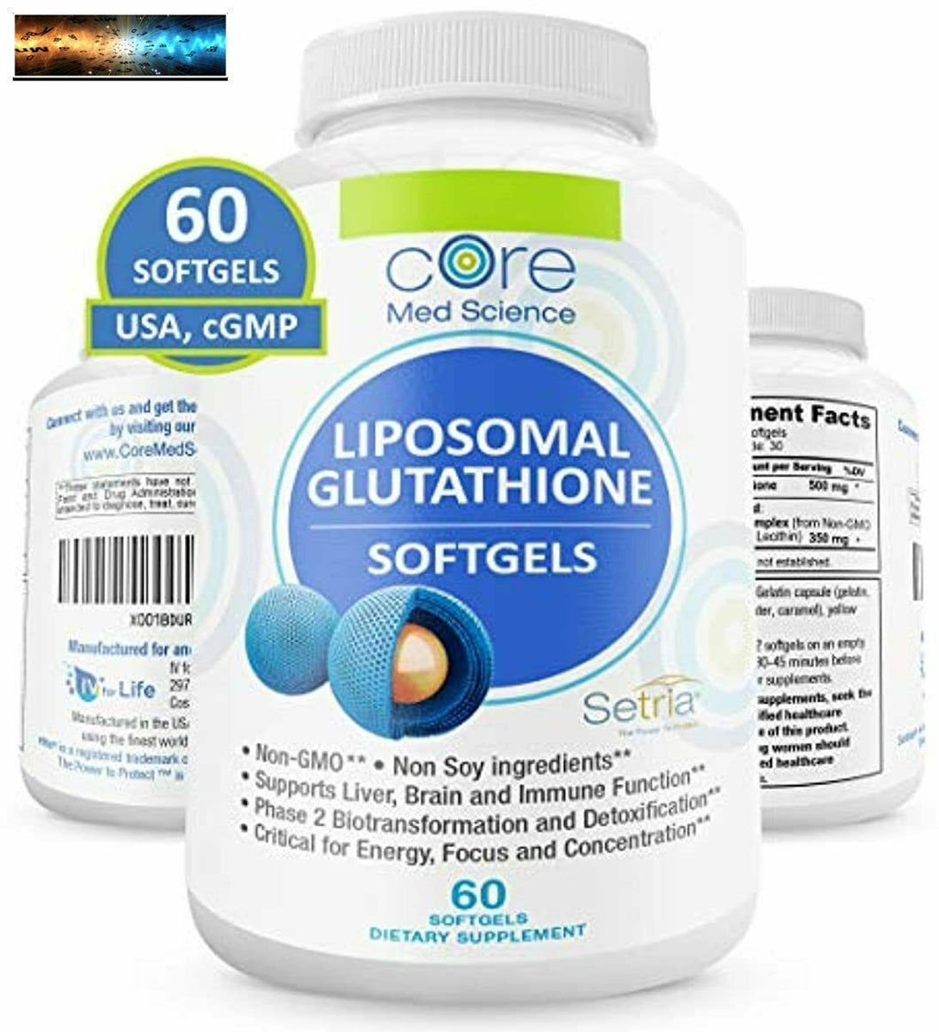 Liposomal Glutathion Softgel No-Taste - Pure Reduziert Setria Glutathion 500m