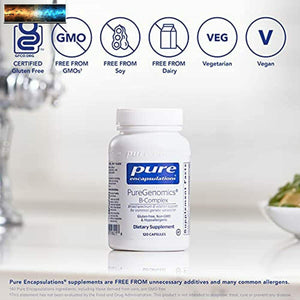 Pure Encapsulations Puregenomics B-Complex Large Spectre B Vitamine Support Fo