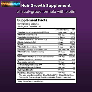 Hairflair - Crescita Capelli Vitamine Con Biotina Per più Lunghe,più Forte,più