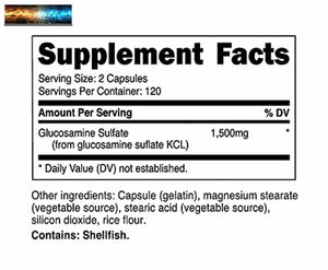 Nutricost Glucosamine Sulfate 750mg, 240 Capsules (1500mg par Portion)