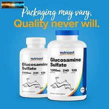 將圖片載入圖庫檢視器 Nutricost Glucosamine Sulfate 750mg, 240 Capsules (1500mg par Portion)
