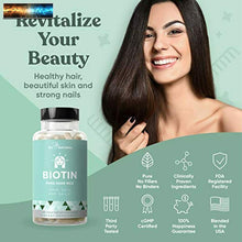 Carica l&#39;immagine nel visualizzatore di Gallery, Biotine 5000 Mcg – Plus Sain Cheveux Croissance, Fort Ongles, Glowing Peau – 120
