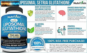 Nutrivein Liposomal Glutatión Setria 700mg-60 Cápsulas - Puro Reducido Glut