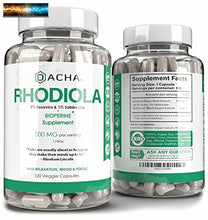 Carica l&#39;immagine nel visualizzatore di Gallery, Naturale Rhodiola Rosea Integratore – 120 Capsule 500mg, 3% Rosavins 1%
