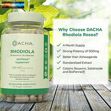 Carica l&#39;immagine nel visualizzatore di Gallery, Naturale Rhodiola Rosea Integratore – 120 Capsule 500mg, 3% Rosavins 1%
