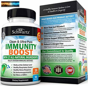 Immunitaire Support Supplément avec Vitamine C 1000mg Zinc Sureau Roux Échinacée