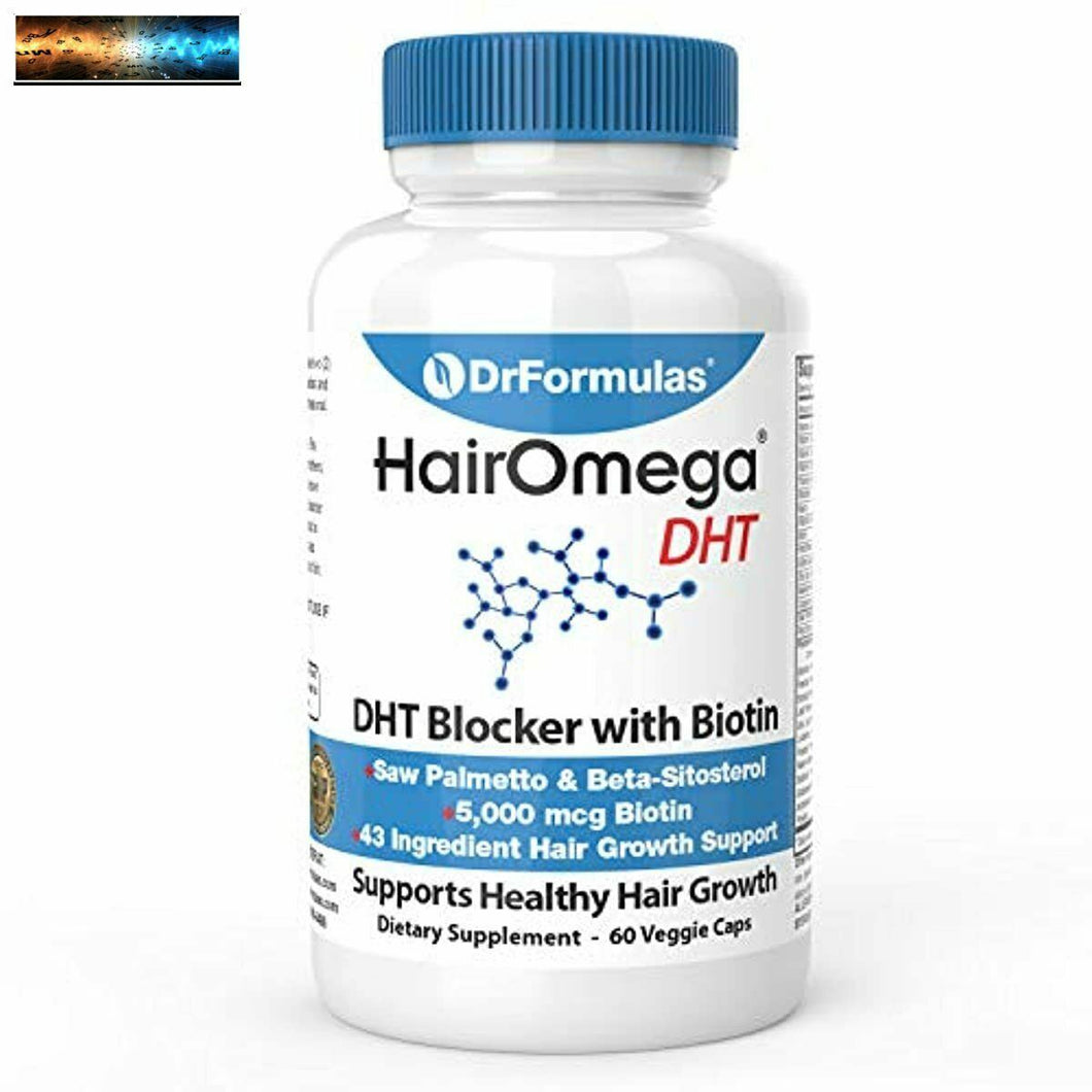 DrFormulas Hairomega Dht Blocker Biotin 5000 Mcg Vitamine für Haarwachstum