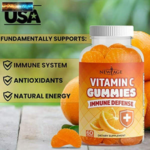 Vitamina C Gomitas Por NEW AGE- 250mg Pegajoso - Soporte Sistema Inmunológico