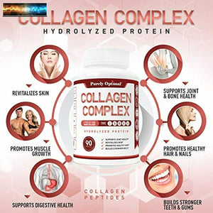 Premium Multi Kollagen Peptide Kapseln ( Typen I, II, III, V, X) - Anti-aging