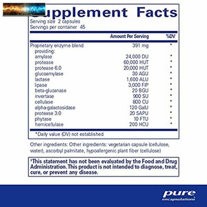 Pure Encapsulations Digestif Enzymes Ultra Supplément Pour Soins En Breaking Bas