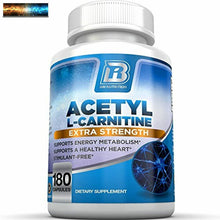 Load image into Gallery viewer, BRI Nutrition Acetilo L-CARNITINA - Natural Suplemento A Ayudar Boost Energía
