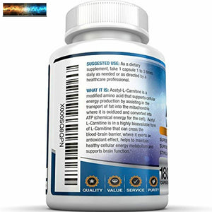 BRI Nutrition Acetilo L-CARNITINA - Natural Suplemento A Ayudar Boost Energía