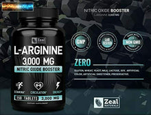 이미지를 갤러리 뷰어에 로드 , L-ARGININA 3000mg (150 Compresse 1000mg) Massimo Dose Ossido Nitrico Su
