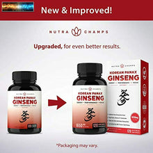 將圖片載入圖庫檢視器 NutraChamps Koreanischer Rot Panax Ginseng 1650mg - 120 Vegan Kapseln Extra
