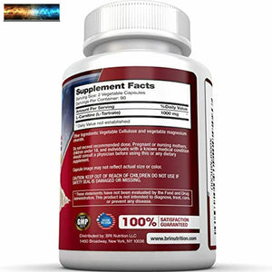 Bri L-CARNITINE - 1000mg Qualité Premium Carnitine Acide Aminé Supports Athlète