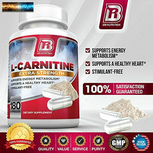 Bri L-CARNITINE - 1000mg Qualité Premium Carnitine Acide Aminé Supports Athlète