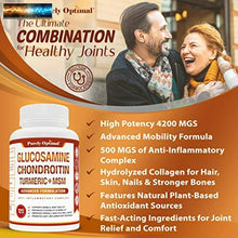 Cargar imagen en el visor de la galería, Premium Glucosamine Chondroitin MSM Supplement Tablets w/Turmeric &amp; Boswellia
