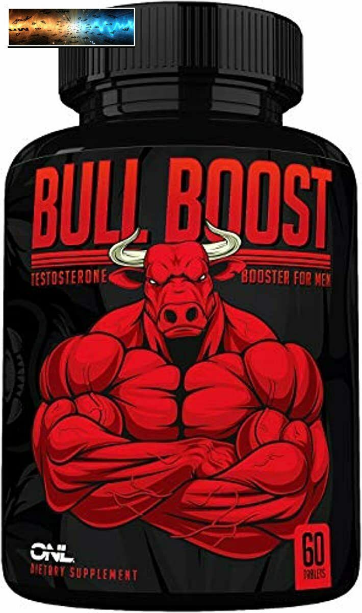 Bull Boost Testostérone pour Hommes - Agrandissement Supplément - Augmenter
