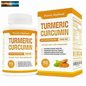 Premium Curcuma Curcumine Avec Bioperine 2400MG - Haute Force & Puissance 95%