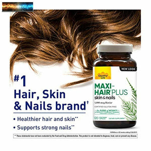 Country Life Maxi Pelo Plus 5,000 Mcg Biotina 120 Vegicaps