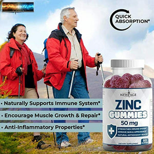 Cinc Gomitas - 2 Pack - Alta Potencia Immune Booster Suplemento, Inmune Defe