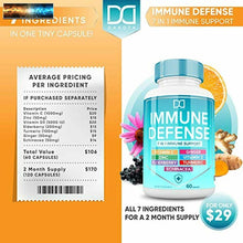 Carica l&#39;immagine nel visualizzatore di Gallery, Immunità Vitamine Supporto Sistema Booster 7 IN 1 Integratore Con Zinco 50mg,
