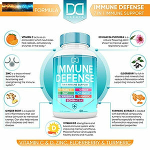 Immunità Vitamine Supporto Sistema Booster 7 IN 1 Integratore Con Zinco 50mg,