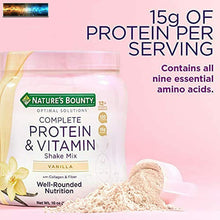 Carica l&#39;immagine nel visualizzatore di Gallery, Nature&#39;s Bounty Completo Proteina &amp; Vitamina Shake Mix Con Collagene &amp; Fibra,
