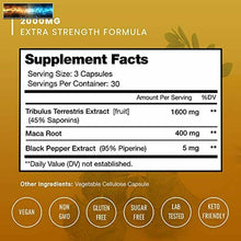 Cargar imagen en el visor de la galería, Tribulus Terrestris 2000mg Supplemento Extra Forza Saponine + Aumenta Absor
