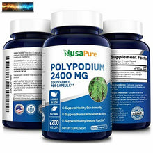 Cargar imagen en el visor de la galería, Polypodium Leucotomos Extrakt 2400mg 200 Veggie Kapseln (Vegetarisch, Gvo Freie
