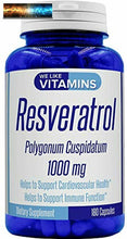 將圖片載入圖庫檢視器 Resveratrolo Pillole 1000mg (per Porzione, 90 Dosi) - 180 Pillole - Completo 3 M
