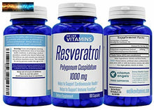 將圖片載入圖庫檢視器 Resveratrolo Pillole 1000mg (per Porzione, 90 Dosi) - 180 Pillole - Completo 3 M
