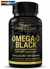 Load image into Gallery viewer, FREZZOR Omega 3 Negro - Perna Canaliculus Aceite,Hecho En Nueva Zelanda,UAF1000
