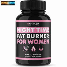 Cargar imagen en el visor de la galería, HAVASU NUTRITION Nuit Temps Brûleur de Graisse Pour Femme Sommeil Soins, Appétit
