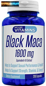 Nero Maca 1600mg Equivalente 4:1 Estratto – 200 Capsule – Supplem