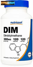 Carica l&#39;immagine nel visualizzatore di Gallery, Nutricost Dim (Diindolylmethane) Plus Bioperine 300mg, 120 Végétarien Capsules
